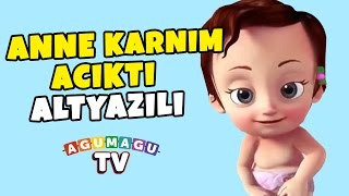 Anne Karnım Acıktı Yeni Versiyon  ( Altyazılı ) - Çocuk Şarkıları 2016