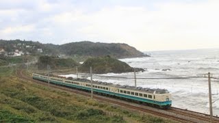 485系特急北越 大荒れの鯨波他