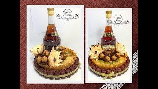 ?КОНЬЯК С КОНФЕТАМИ?ПОДАРОК МУЖЧИНЕ СВОИМИ РУКАМИ?Композиции из конфет Анна Кохан?МК?