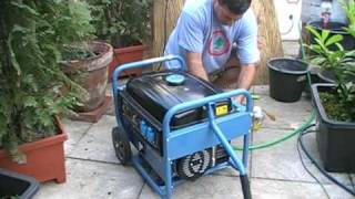 First test of our biogas converted electric generator.
