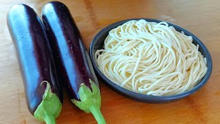 【小穎美食】麵條別直接煮著吃，加2個茄子，出鍋孩子搶著吃，比吃紅燒肉還香！