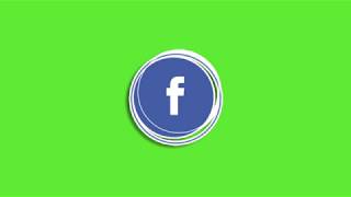 FACEBOOK LOGO ANIMATION Chroma key   Green Screen Animation social media