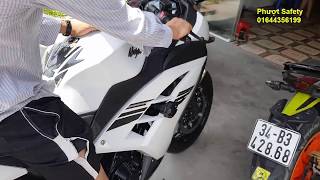 Chống đổ ninja 300, Z300 , Đèn L4 Tun 2018 Hướng dẫn lắp đặt. Phượt Safety. 01644356199.