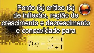(p159 Ex13) y=(x²-1)/(x²+1) Pontos críticos, inflexão, concavidade...