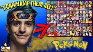 NINJA TRIES TO NAME ALL POKÉMONS FROM GEN 1! - Fortnite Moments #126