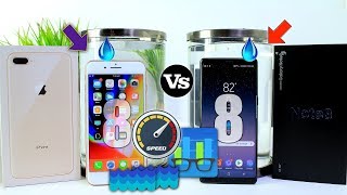 iPhone 8+ Vs Galaxy Note 8 Water & Performance TEST