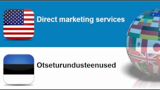 Learn Estonian = Topic = Advertising and marketing services