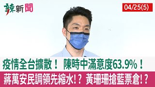 【辣新聞152 重點摘要】疫情全台擴散！ 陳時中滿意度63.9%！ 蔣萬安民調領先縮水!? 黃珊珊搶藍票倉!? 2022.04.25(5)