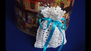 ✔Как связать мешочек крючком Урок 23   how to tie the bag with a hook