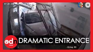 Czech Man Drives Car into Ex-Girlfriend's Apartment Block After She Refuses to Have Lunch with Him