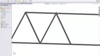 SolidWorks tutorial: Truss bridge with weldments tools
