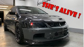 My big turbo Evo 9 finally starts up!