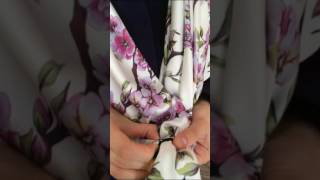 Шелковый платок от BARKOVA. Разные варианты поверх пальто #BARKOVA