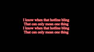 Hotline bling lyrics