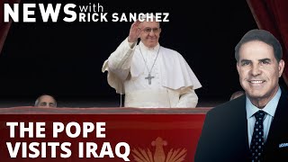 Pope arrives in Iraq as Iran & US trade rocket attacks