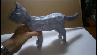 Бумажный крафт кота Papercraft cats