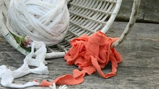 Как соединить концы самодельной трикотажной пряжи.
