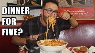8 lb Family Feast Challenge at Buca di Beppo *Dinner for 5?* | Freak Eating