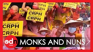 Myanmar Military Coup: Monks and Nuns Join Protesters Giving Moral Authority to Movement