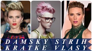 Damsky strih kratke vlasy vystrihane boky 2018