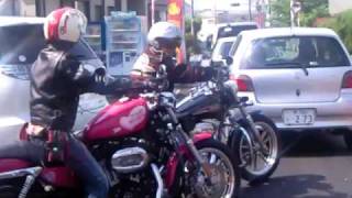 美人　美女ライダー　HARLEY DAVIDSN  FXDL 1580　XL1200R