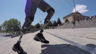 Amputee Running Up The Phila Art Museum Steps To Rocky Theme!