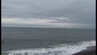 14 01 2021 пасмурно море у причала Кобулети Аджария Грузия Видео Артур Мартиросян