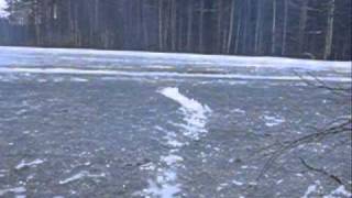 Firework rocket explodes under water in iced lake [✔]