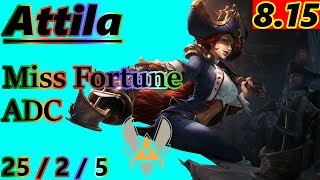 Attila as Miss Fortune ADC - S8 Patch 8.15 - EUW Master - Full Gameplay