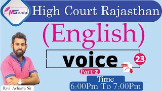 [23] English? voice – 4 [ Rajasthan high court group d ] Classes MStudy