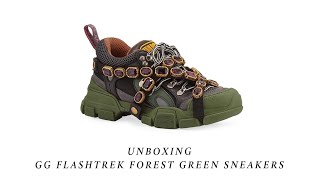 Unboxing GG Flashtrek Green Sneakers