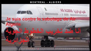 Je suis contre le sabotage d'Air Algerie  أنا ضد تخريب الخطوط الجوية الجزائرية