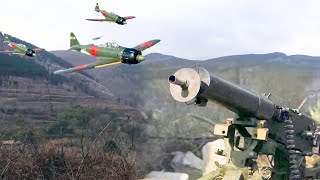 日軍仗著有飛機入侵村莊，惹怒了農村小伙，一怒之下舉起機關槍竟打下了日軍飛機！