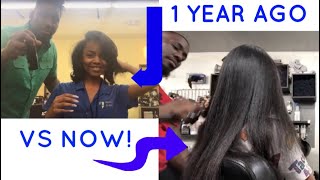 MY DAD DOES MY HAIR! LENGTH CHECK 2018!