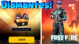 ABRINDO VÁRIAS CAIXAS DE DIAMANTE - FREE FIRE