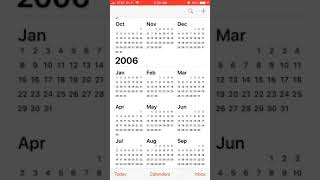 Crazy iPhone calendar scrolling lol