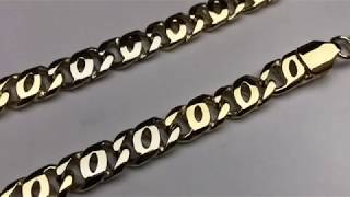 Как изготовить золотую цепь «СКРЕПКА».How to make a gold chain.
