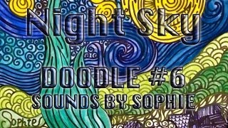 Night Sky: Doodle #6 ( drawing, tapping, painting, relaxing ASMR tingly triggers)