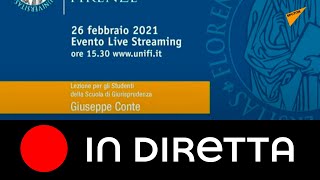 Lezione di Giuseppe Conte per gli Studenti della Scuola di Giurisprudenza