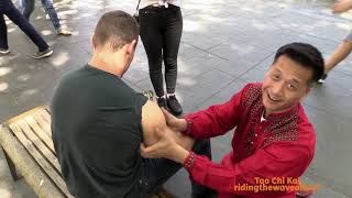 ASMR outside - massage - Helping Tourist - Pay It Forward - Tao Chi Kai - Leicester square