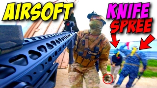 Player KICKED OUT of Airsoft Game - SC Village Knife Rampage