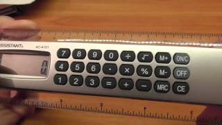 Assistant AC 4101 calculator+water level+measuring device. Калькулятор,водный уровень,линейка