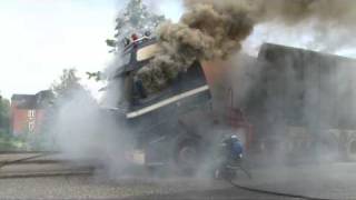 Brand i Lastbil. Fredericiavej i Vejle. 27/07-2009. Kl. 15.36.