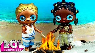Кого выберет красивый мальчик ЛОЛ ооак? Мультик куклы лол сюрприз на море. stop-motion LOL surprise