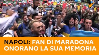 Napoli: i fan di #Maradona onorano la sua memoria