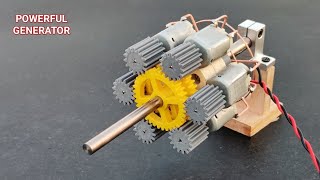 Making Powerful Generator Using 6 DC Motor