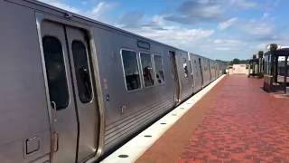 WMATA Metrorail Kawasaki 7000 Series Railcars Train Arriving at Rhode Island Ave Station