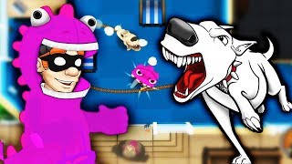 ВОРИШКА БОБ 2! ЧОМПЗИЛЛА vs ЗЛЫЕ ПСИНЫ Мультяшная игра для детей про воришку Robbery Bob 2