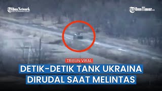 Detik-detik Tank Ukraina Dihantam Rudal Rusia, Prajurit di Dalamnya Selamat!