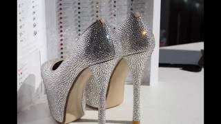 Как украсить вечерние (свадебные) туфли стразами Swarovski
